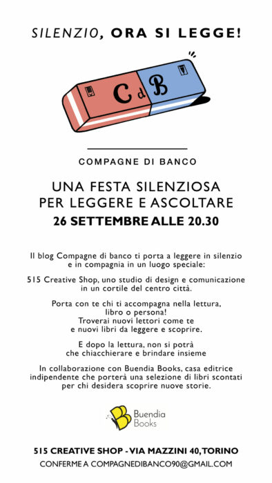 Silent Reading Party con Compagne di Banco